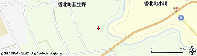 高知県香美市香北町韮生野804周辺の地図