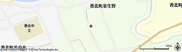 高知県香美市香北町韮生野600周辺の地図