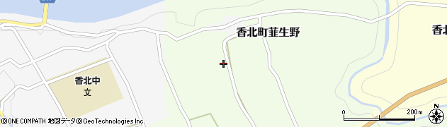 高知県香美市香北町韮生野120周辺の地図