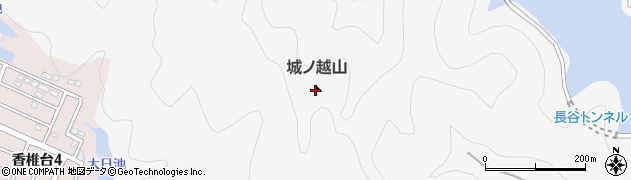 城ノ越山周辺の地図