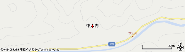 徳島県海部郡海陽町相川中大内周辺の地図