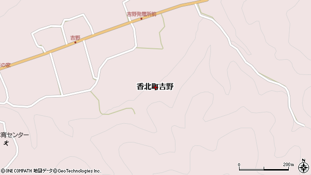 〒781-4205 高知県香美市香北町吉野の地図