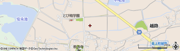 福岡県築上町（築上郡）越路周辺の地図