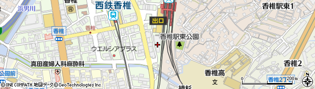 福岡市有料自転車駐車場　香椎駅南自転車駐車場周辺の地図