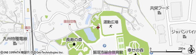 飯塚市役所　市民公園運動広場周辺の地図