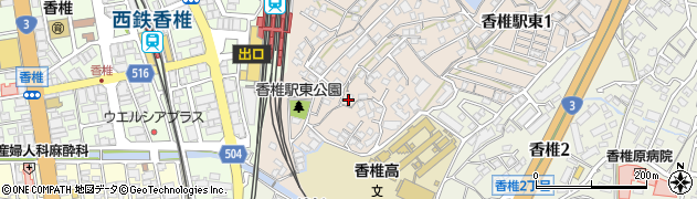 セジュール香椎駅東周辺の地図