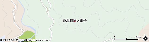 高知県香美市香北町日ノ御子周辺の地図