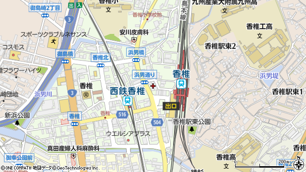 〒813-0013 福岡県福岡市東区香椎駅前の地図