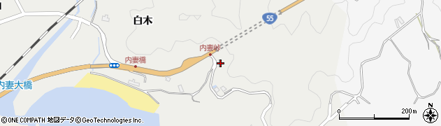 徳島県海部郡牟岐町内妻白木124周辺の地図