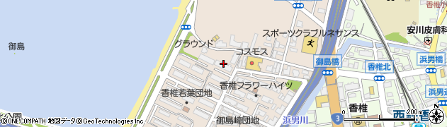 福岡県福岡市東区御島崎周辺の地図