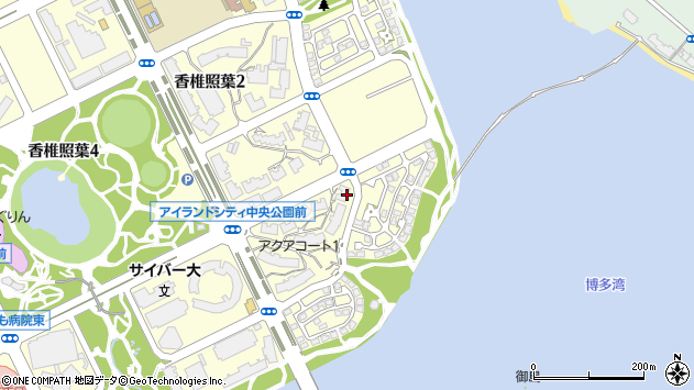 〒813-0017 福岡県福岡市東区香椎照葉の地図