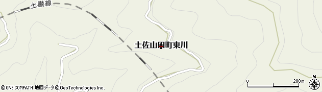 高知県香美市土佐山田町東川周辺の地図