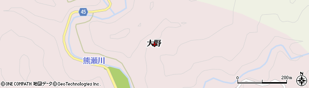 和歌山県東牟婁郡那智勝浦町大野周辺の地図