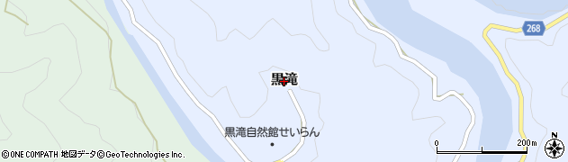 高知県南国市黒滝周辺の地図
