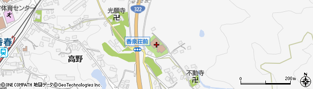 香春町役場　香泉荘周辺の地図