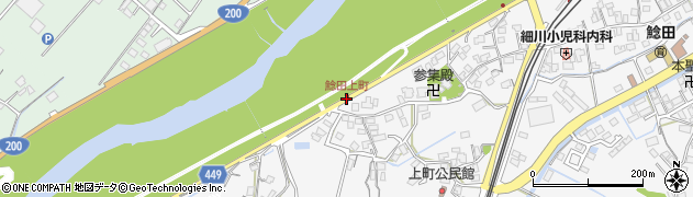 鯰田上町周辺の地図
