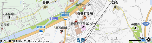 香春町役場　教育課教務係周辺の地図