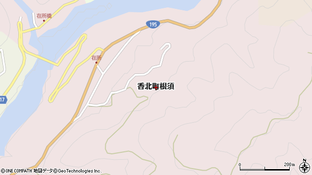 〒781-4204 高知県香美市香北町根須の地図