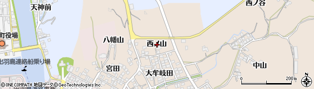徳島県海部郡牟岐町灘西ノ山周辺の地図