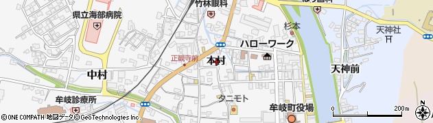 徳島県海部郡牟岐町中村本村周辺の地図