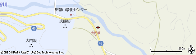 那智勝浦町役場　水道事業所市野々浄水場周辺の地図