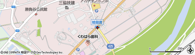 鯰田渡周辺の地図