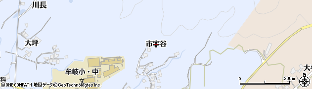 徳島県牟岐町（海部郡）川長（市宇谷）周辺の地図