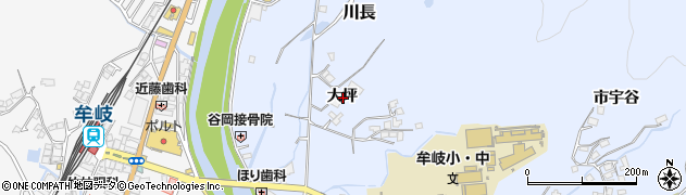 徳島県海部郡牟岐町川長大坪周辺の地図