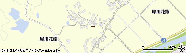 福岡県京都郡みやこ町犀川花熊1174周辺の地図