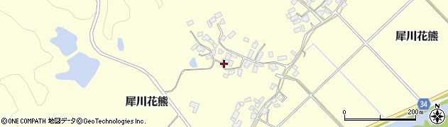 福岡県京都郡みやこ町犀川花熊1177周辺の地図
