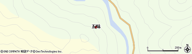 和歌山県田辺市五味周辺の地図