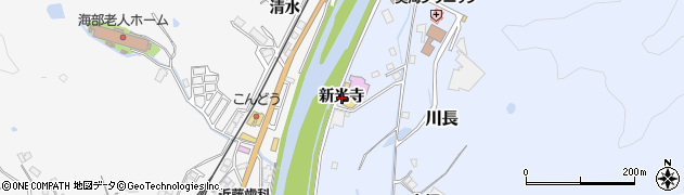 徳島県牟岐町（海部郡）川長（新光寺）周辺の地図