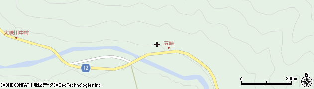 愛媛県上浮穴郡久万高原町中組2550周辺の地図