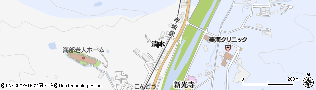 徳島県牟岐町（海部郡）中村（清水）周辺の地図