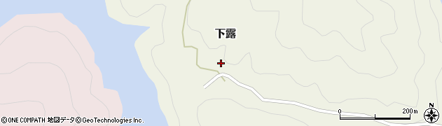 和歌山県田辺市下露89周辺の地図