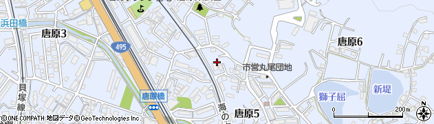 福岡県福岡市東区唐原周辺の地図