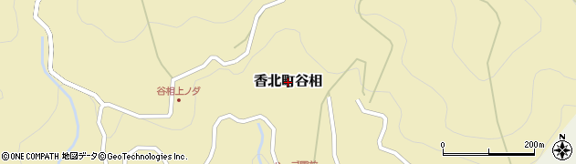 高知県香美市香北町谷相周辺の地図