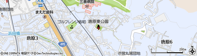 唐原東公園周辺の地図