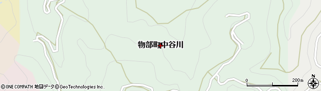 高知県香美市物部町中谷川周辺の地図