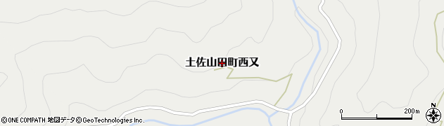 高知県香美市土佐山田町西又周辺の地図