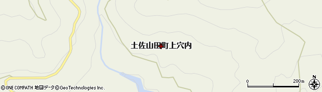 高知県香美市土佐山田町上穴内周辺の地図