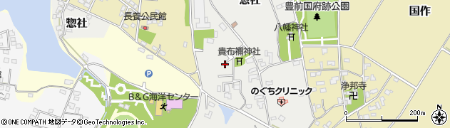 福岡県みやこ町（京都郡）惣社周辺の地図