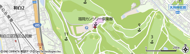 福岡カンツリー倶楽部　和白コース周辺の地図