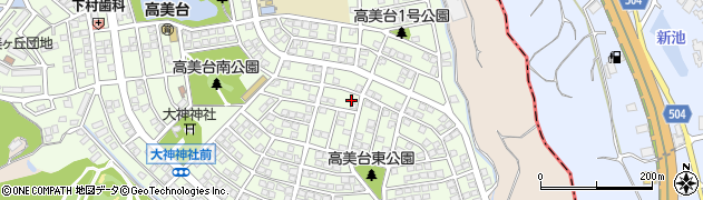 福岡県福岡市東区高美台周辺の地図