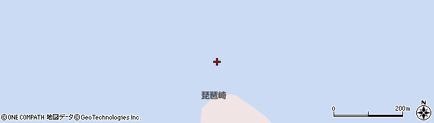 琵琶崎周辺の地図