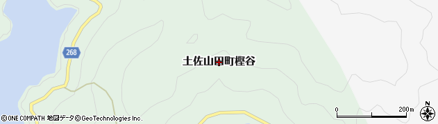 高知県香美市土佐山田町樫谷周辺の地図