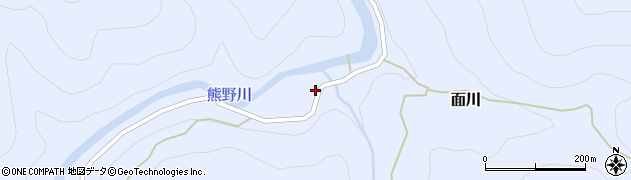 和歌山県田辺市面川925周辺の地図