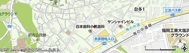 福岡県福岡市東区奈多周辺の地図