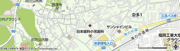 奈多1号公園周辺の地図