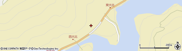高知県香美市物部町大栃593周辺の地図